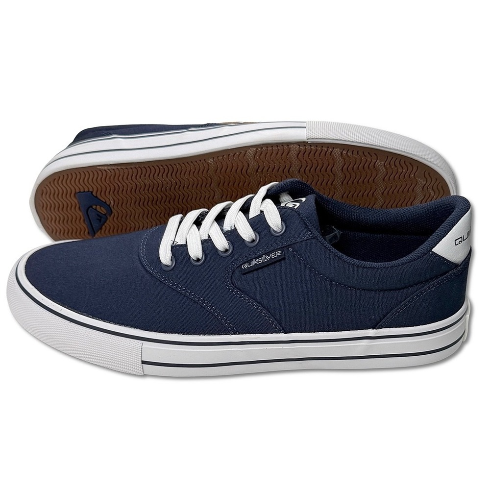 Quiksilver Cody Low Shoes / Sneakers - NEW Mens 10 Navy / White - #49790-CL2